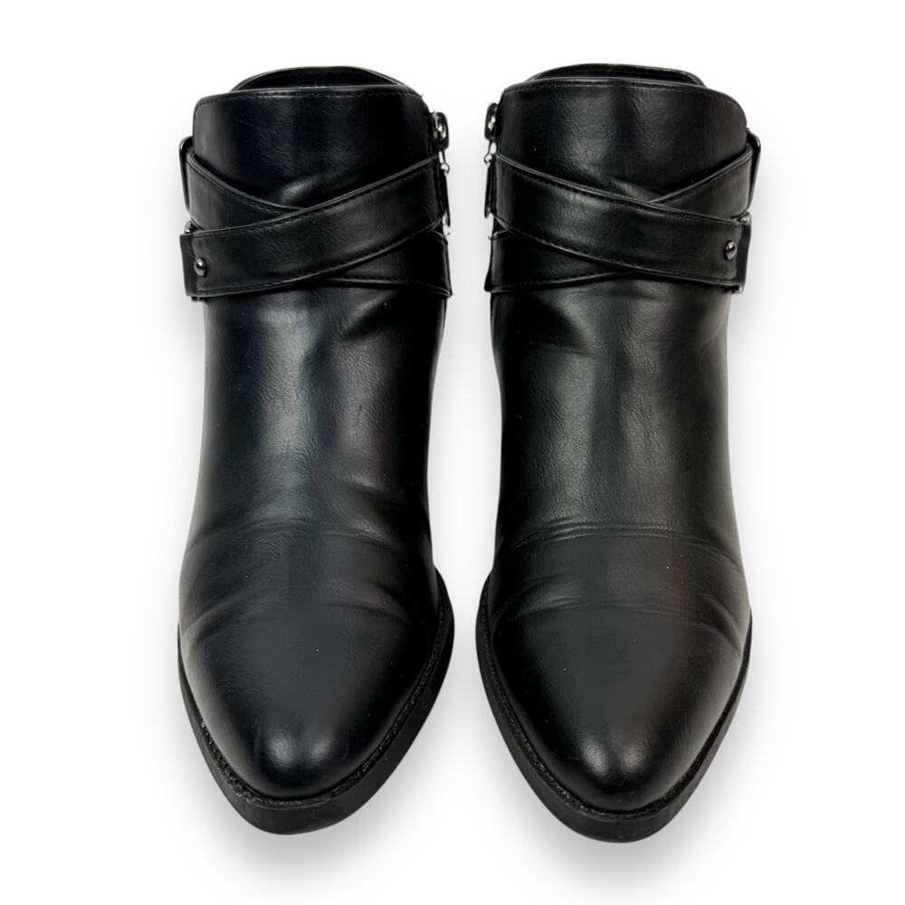 GUESS GBG black vegan leather cowgirl ankle boots - Picture 3 of 13